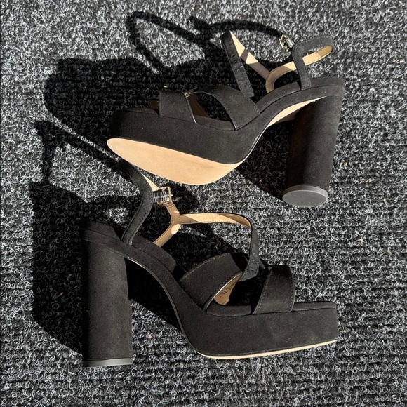 Coach Talina Suede Black Platform Sandals - Picture 2 of 16